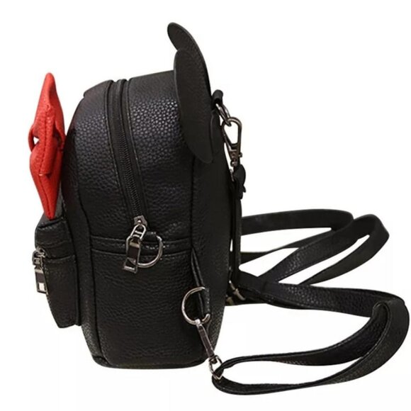 Vegan Leather Mini Mickey Violet & White Bow - Picture 7 of 8